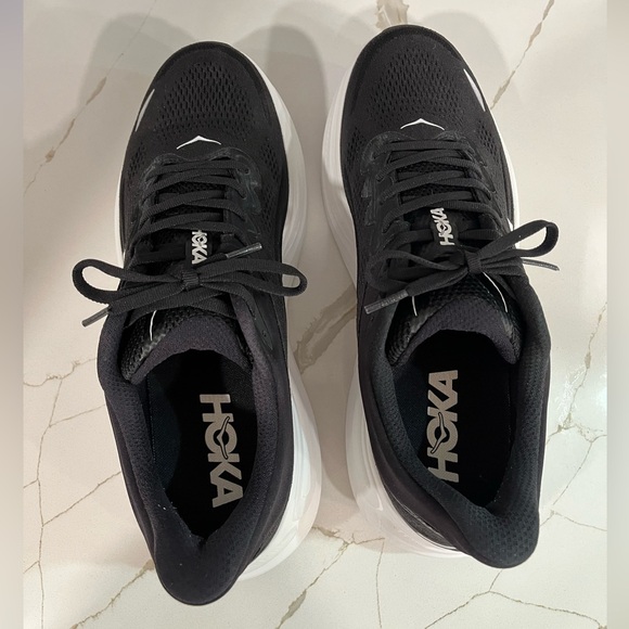 Hoka Bondi 9 Running Shoes. Men’s Size 11D Color Black / White - Picture 6 of 9